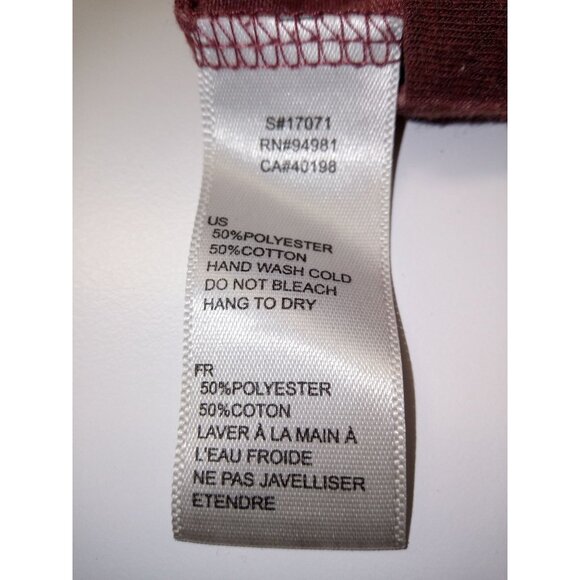 twenty-one Red Orange V-Neck Bleach Washed Short Sleeve Tee Size Large - Picture 6 of 6